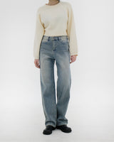No.1839 バウンディングワイドデニムパンツ/No.1839 Bonding wide denim pants