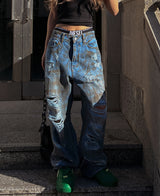 ダーティーウォッシングワイドデニム / (UNISEX) Dirty washing wide denim