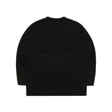 フロントフルロゴスプレーウォッシングロングスリーブTシャツ