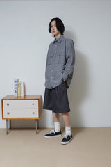 オックスフォードマルチポケットシャツ/Oxford Multi Pocket Shirts (Black)