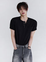 [COSYHARU MADE] single cotton short-sleeved shirt
