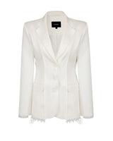 ローエッジスリムジャケット / Raw Edge Slim Jacket _ White