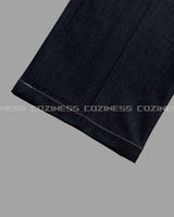 ECTフェイクデニムワイドパンツ / ECT Fake Denim Wide Pants (Set - Up / 1 color)