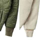 リバーシブルフリースジャンパー/REVERSIBLE FLEECE JUMPER-KHAKI