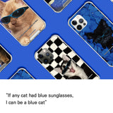 selfie blue cat case