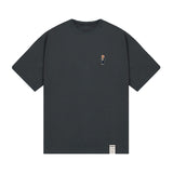 タトゥーエンブロイダリーストライパーショートスリーブT / Tattoo Dog Embroidery Striper Short Sleeve Tee_5color