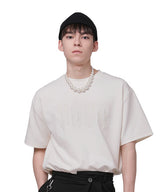 21SS LACE LOGO TSHIRTS (ivory) (6570736681078)