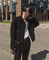 サークルブーツカットズボン/Circle bootcut trousers