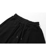 トリプルタックスウィートバルーンパンツ/Triple Tuck Sweat Balloon Pants (Black)