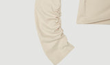 ギャザーラインポイントロゴTシャツ / HIDE Shirring Top (4606078517366)