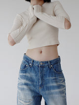 リブカットTシャツ/Rib Cut T-shirt (2color)