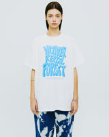 レンタルフォレストタイポTシャツ/RENTAL FOREST TYPO TSHIRT-WHITE