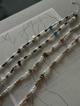ASCLO Smile & Skull Beads Necklace (2color)