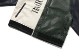 ビーガンレザーバーシティジャケット/VEGAN LEATHER VARSITY JACKET_NAVY