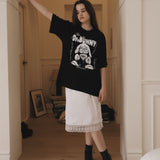 サテンレースミディスカート /Satin Lace midi skirt [3 Color]