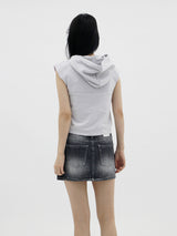 ローライズブラックブルースカート / low rise black blue skirt