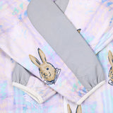 ロイヤルフリースフードジャケット / BSR2223FWJK104 ROYAL FLEECE HOODED JACKET BEAR RABBIT PASTEL CHECK