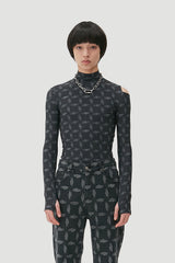 FLIP Pattern Turtleneck_Black (6684834201718)