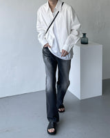 ウォッシングルースフィットクロップシャツ / ECT Washing Loose-Fit Cropped Shirt (4 colors)