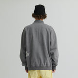 WHATTHE F.B ロゴ 刺繍 スウェット シャツ/WHATTHE F.B Logo Embroidered Sweat Shirt Chacoal