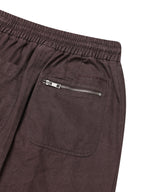 WASHED 2WAY ZIP SKIRT_BROWN