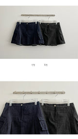 ティカポケットセイントデニムミニスカート / TICA Pocket Saint Denim Mini Skirt