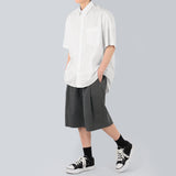 2タックコットンバルミューダパンツ / Two Tuck Cotton Bermuda Pants