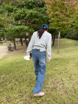 Basic side line point denim