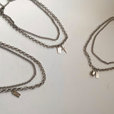 ボールドロック2ラインチョーカーネックレス / jmul Bold Lock Two Lines Chain Choker Necklace