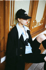 MIX BUTTON DOWN SHIRT (BLUE)