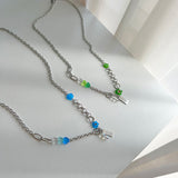 バケーションビズキッチーアクアチェーンハートネックレス/aqu Vacation Biz Kitchee Aqua Chain Heart Necklace