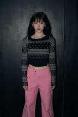 スターレイヤードトップ / star layered top - black