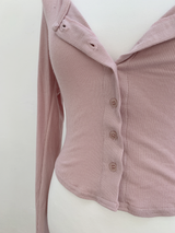 LuLu Button Slim Top (3color)