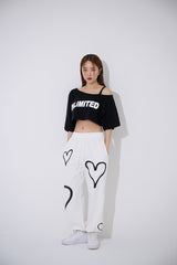 アンフッテッドオフショルダークロップTシャツ / TOP(9363) Unfooted Off Shoulder Crop