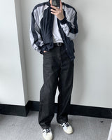 ストレートブラックデニムパンツ
