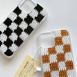 CHECKERBOARD HARD JELL CASE_ORANGE