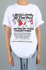 ゲールプリントオーバーフィットTシャツ