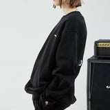 オーバーフィットスウェットシャツ/OVERFIT SWEAT SHIRT-BLACK