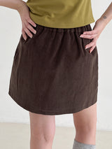 フラットミニスカート/Flat mini skirt (4color)