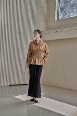 シーモアストリングブラウス/SEYMOUR STRING BLOUSE_BROWN