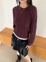Michell Deep Twisted Cable Round Knit