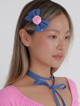 ローズヘアクリップ&ブローチ