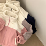 チュッパチャップスウールフリースカラージップアップ