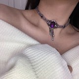ラプンツェルチョーカー / Rapunzel violet choker