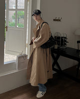 ダディフットバックケープトレンチコート / Daddy Fit Back Cape Trench Coat (3 color)
