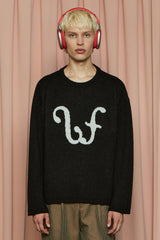 U SHEET MUSIC KNIT / BLACK