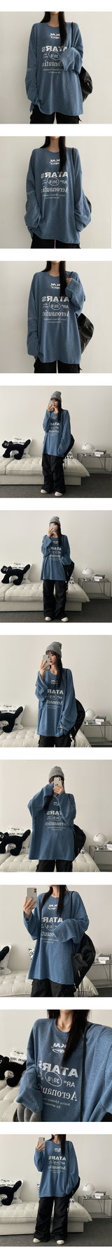 シースルートラ長袖ニットTシャツ