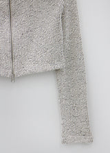 ボカシニットビッグカラーカーディガン / Bokashi Knit Big Collar Cardigan (2color)