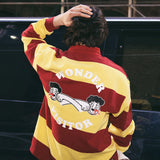 ロゴストライプポロシャツ / Logo striped polo (4473270468726)