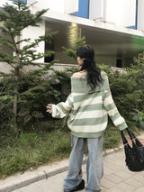 crack light blue washing dart wide denim pants